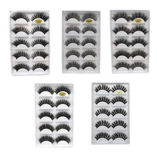 Load image into Gallery viewer, 5 Pairs Eye Lashes Hand Made Natural fake eyelashes 3d
